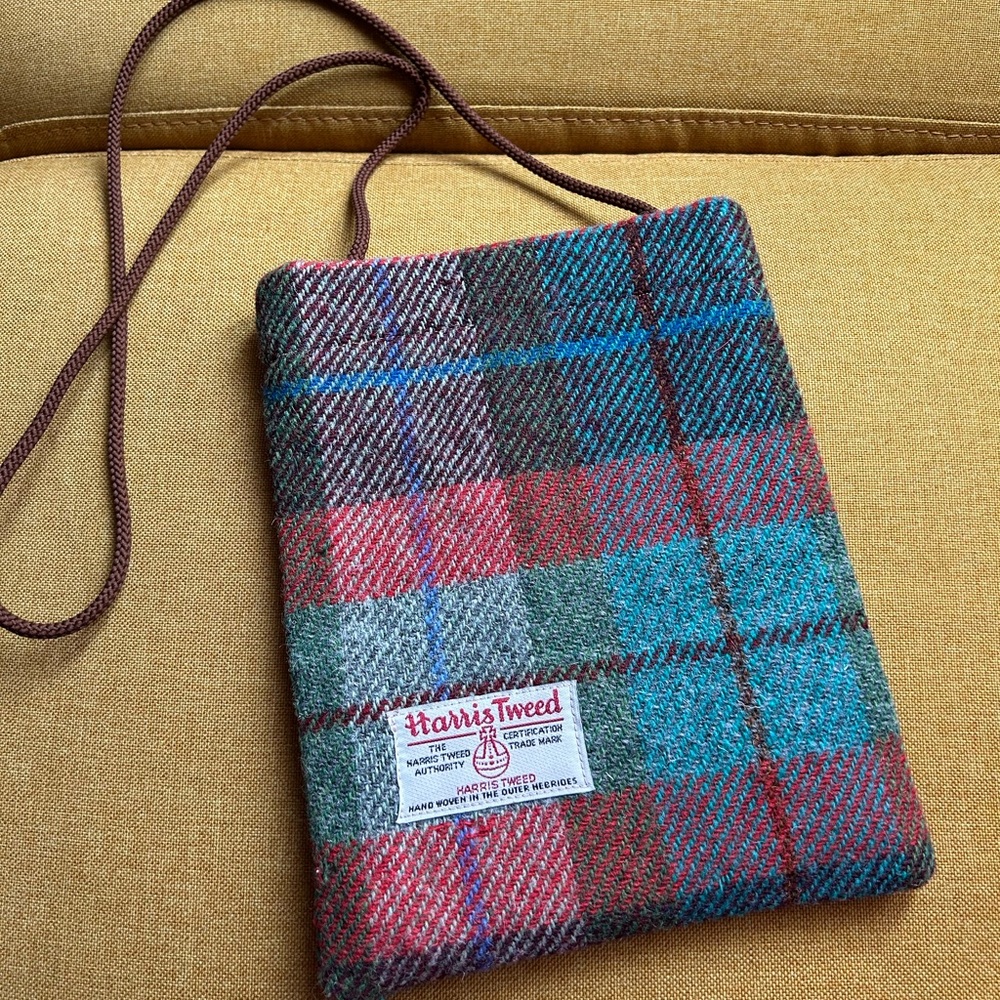 Vintage Harris Tweed Tartan Crossbody 100% Wool, Outer Hebrides of Scotland